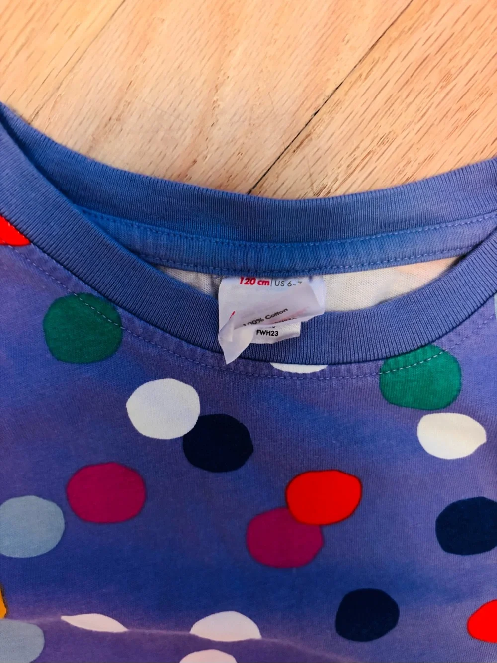 Hanna Andersson Long Sleeve T-Shirt Dress - Confetti on Lavender Sz: 6-7 Year